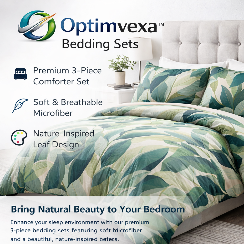 Optimvexa™ Tropical Leaf Bedding Set