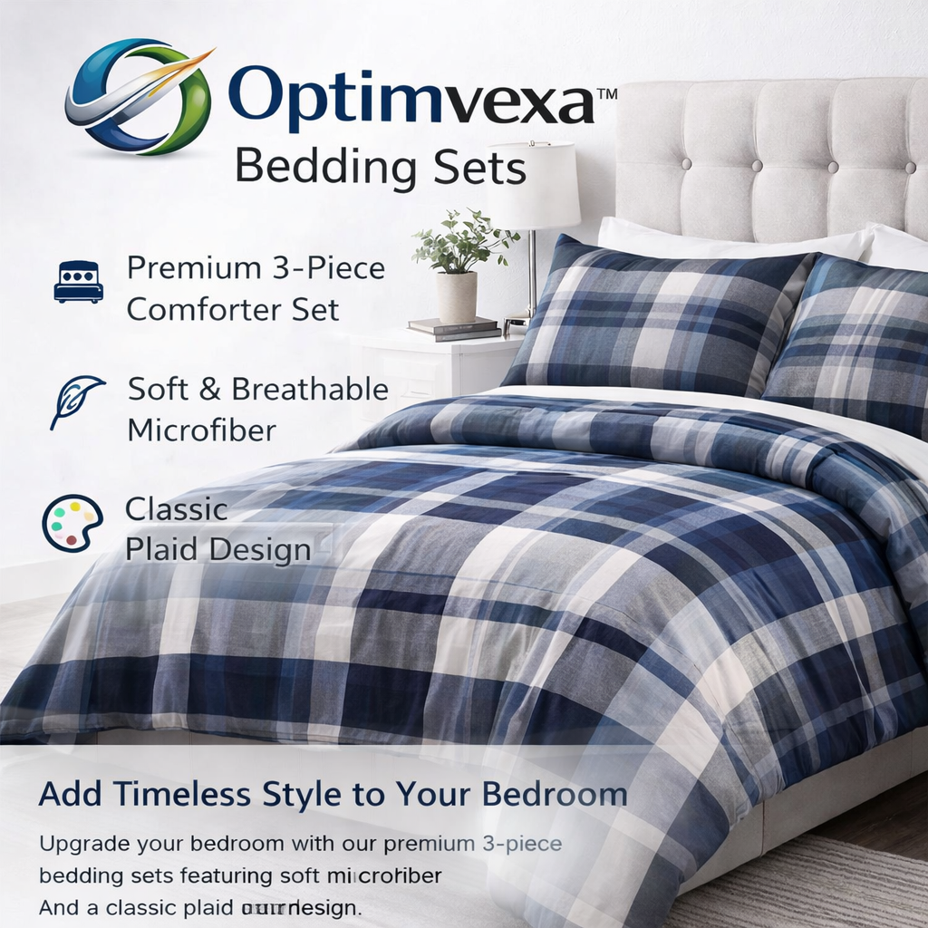 Optimvexa™ Classic Plaid Bedding Set